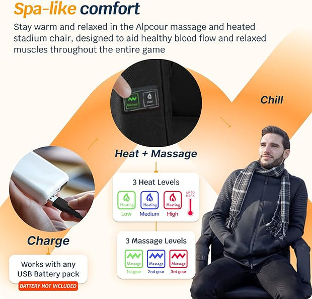 Comfort Heating Massage Stadium Seat